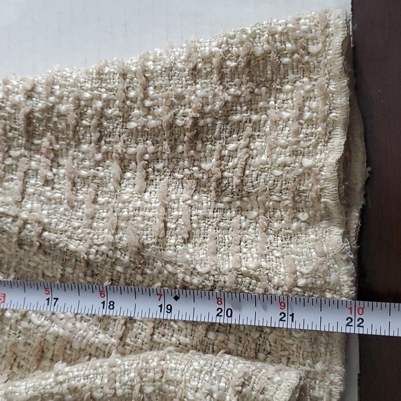 Cabi Blazer Medium Estate Chenille Double Breasted Woven Cream - Picture 9 of 9